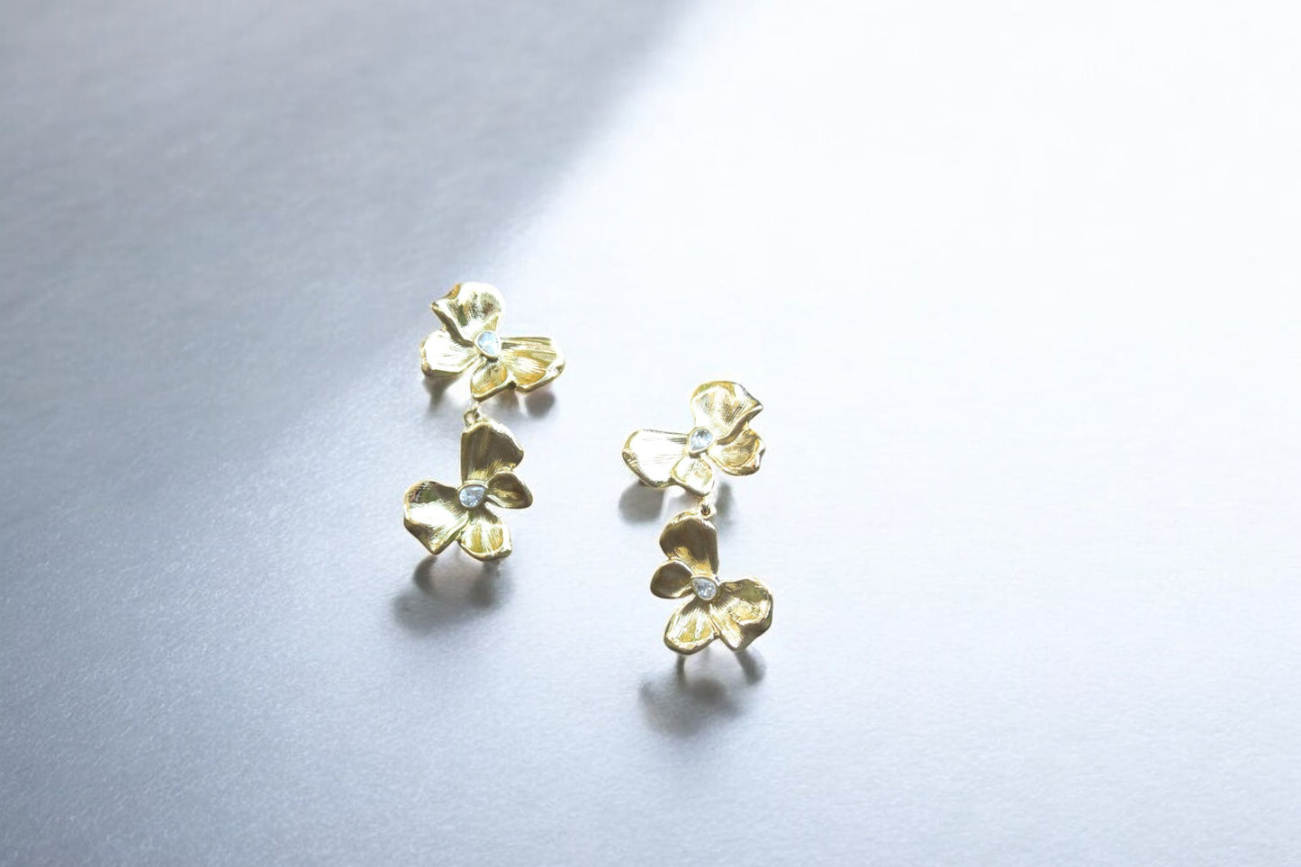 Elegant Floral Gold Plated Earrings