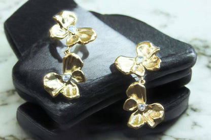 Elegant Floral Gold Plated Earrings